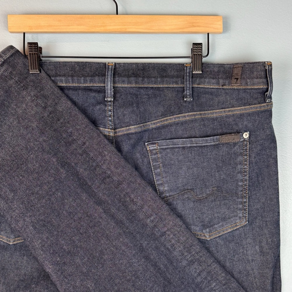 7 For All Mankind Slimmy Jeans Mens 40x34 Blue Dark Wash Slim Fit Stretch Denim